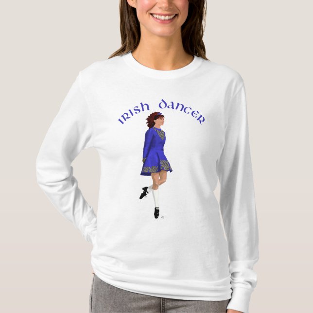 Camiseta Dançarino Passo Irlandês - Azul (Frente)