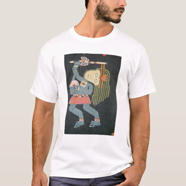Camiseta Dançarino tecido de lãs com bastão, tribo de (Frente)