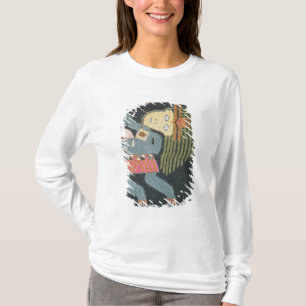 Camiseta Dançarino tecido de lãs com bastão, tribo de