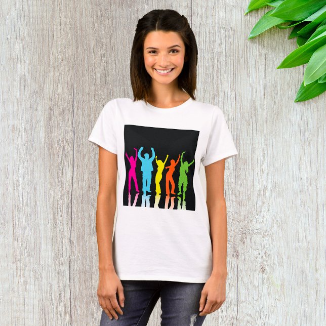 Camiseta Dançarinos Coloridos Dançando em volta (Criador carregado)