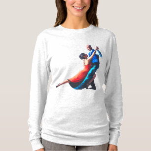 Camiseta Dançarinos de tango - pintura à mão