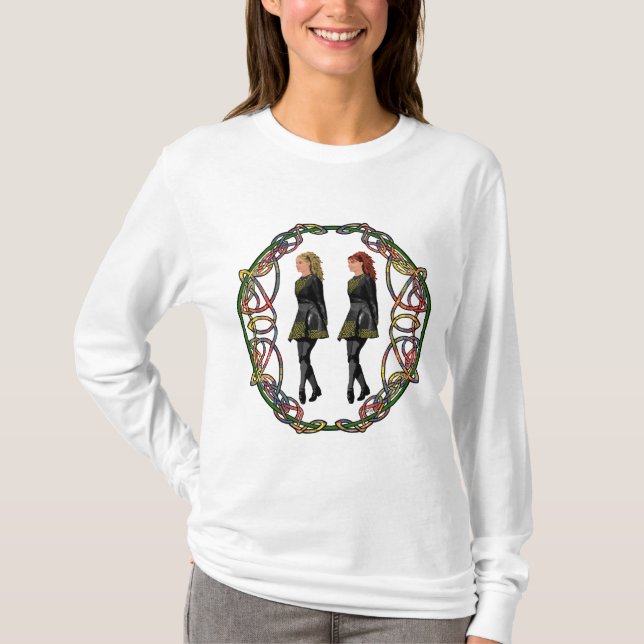 Camiseta Dançarinos Irlandeses Círculo Celta  (Frente)