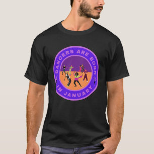 Camiseta Dançarinos nascem em Janeiro desenho alternativo