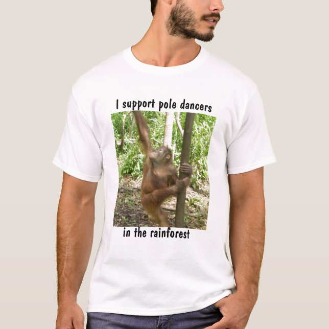 Camiseta Dançarinos selvagens de Pólo da floresta húmida (Frente)