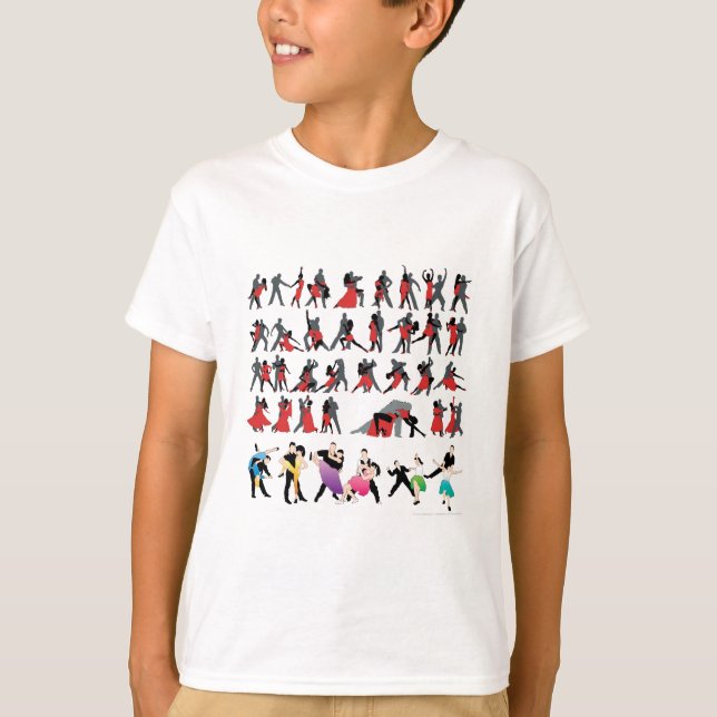 CAMISETA DANÇAS COLORIDAS DE BALÃO VERMELHO NEGRO DANÇA DIG (Frente)