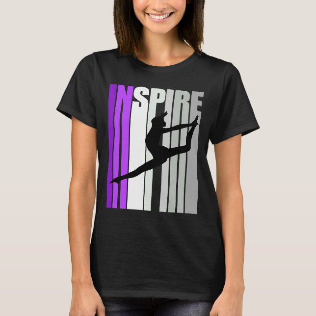Camiseta Danças de dança retrô inspiram movimentos inspirad (Frente)
