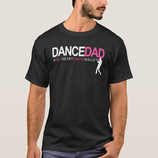 Camiseta Dance Dad N Proud Dancing Daddy As Full Heart Empt (Frente)