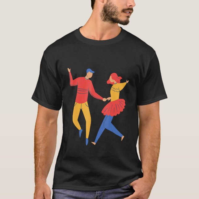 Camiseta Dance Dancer Dancing Couple Dance Dance Class Cute (Frente)