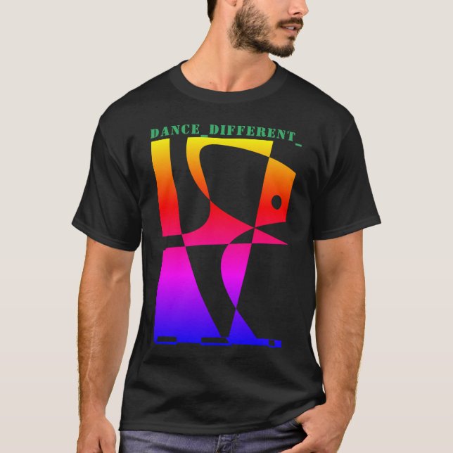 Camiseta DANCE_DIFFERENT_ Rainbow (Frente)
