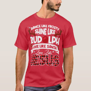 Camiseta Dance Frosty Shine Rudolph Dá Aos Papais noeis Amo