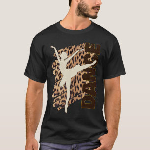 Camiseta Dance Leopard Print Ballerina Dancer Adolescente T