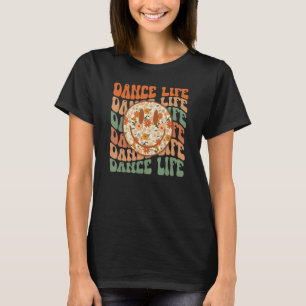 Camiseta Dance Life Retro Floral Dance Mãe Dançando