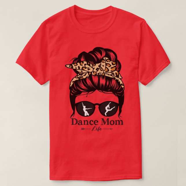 Camiseta Dance Mãe Mensagem Cabelo Funny Leopard Dancer Eng (Frente do Design)