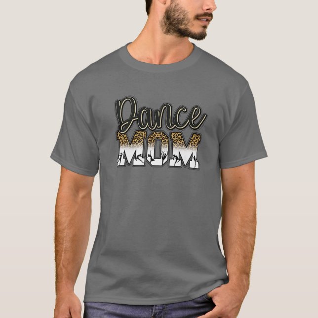 Camiseta Dance Mom Leopard Ballet Dancing Mom Ballet Dancer (Frente)