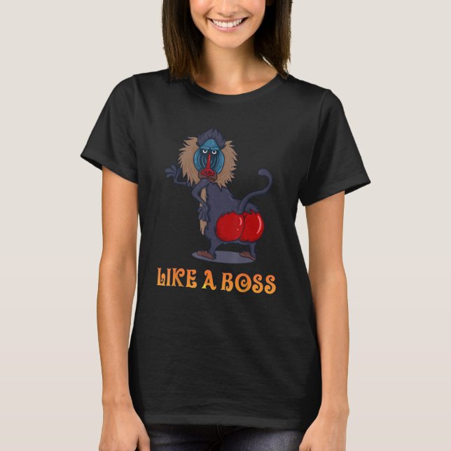 Camiseta Dance Monkey - Como um Macaco Baboon Chefe com Ver (Frente)
