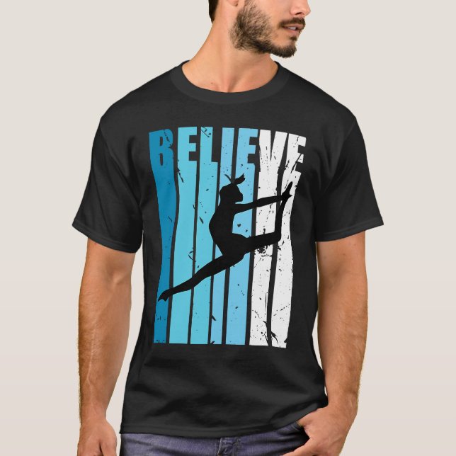Camiseta Dance Retro Believe Turquoise Dancer Dancing Fan W (Frente)