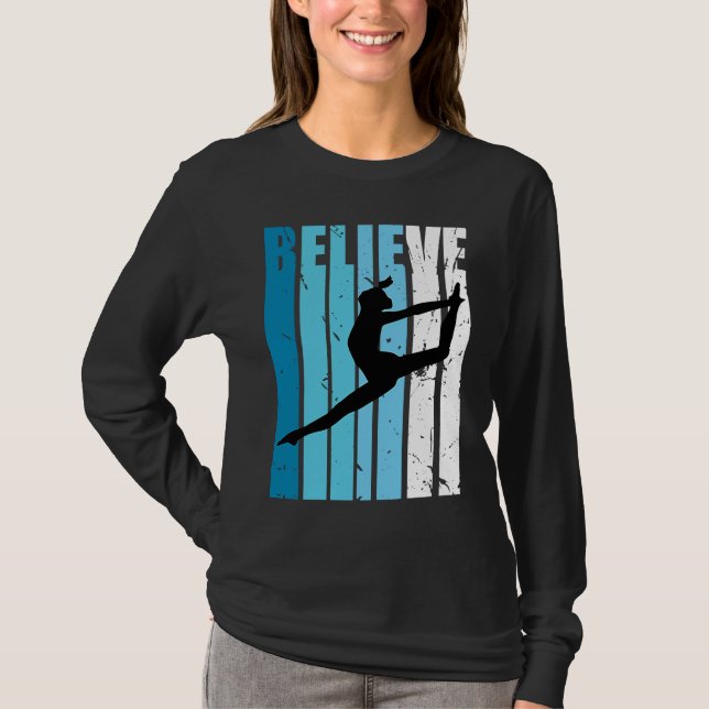 Camiseta Dance Retro Believe Turquoise Dancer Dancing Fan W (Frente)