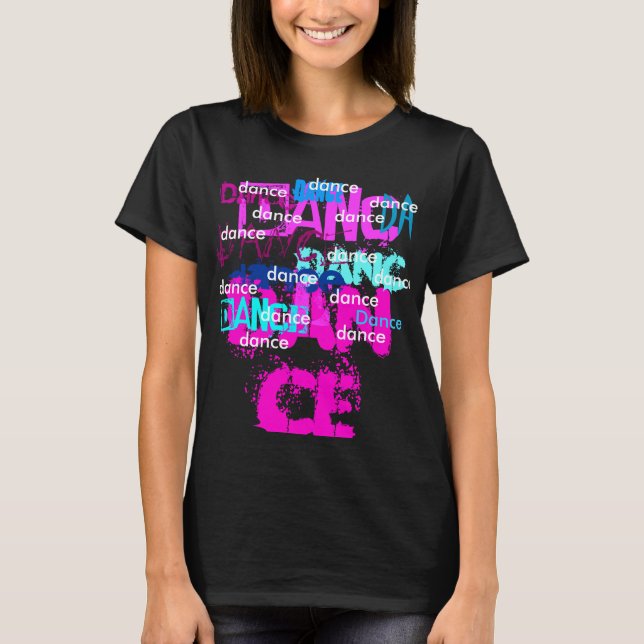 Camiseta Dance Rosa/Sobreposição de Teto (Frente)