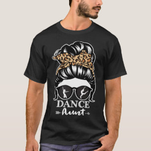 Camiseta Dance Tia Messy Bun Hair Dancer Tia Leopard