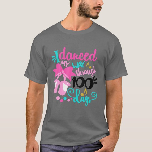 Camiseta Dancei Por 100 Dias De Dança Escolar (Frente)