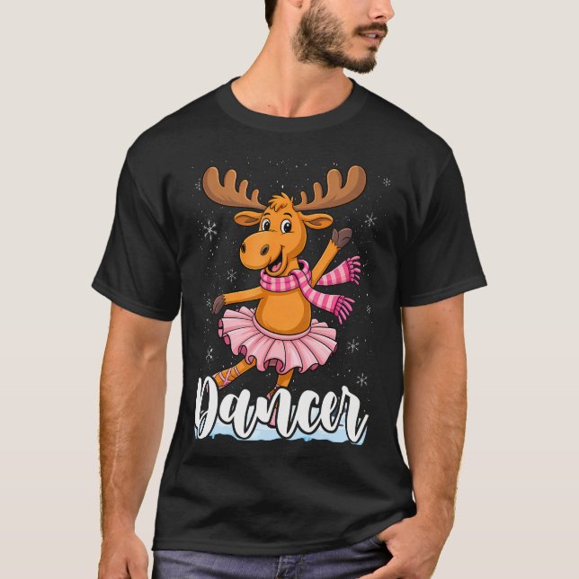Camiseta Dancer Christmas Dancing Reindeer Cute Deer Dance (Frente)