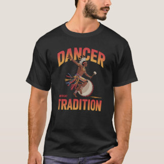 Camiseta Dancer – Vibrant Indigenous Tradition Drum Design