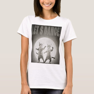 Camiseta dancing cats-2-BW