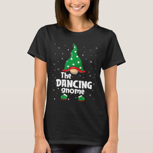 Camiseta Dancing Gnome Family Matching Christmas Funny Paja (Frente)