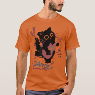 Camiseta Dancing Rock Cat Electric Guitar Funny Cat Music B