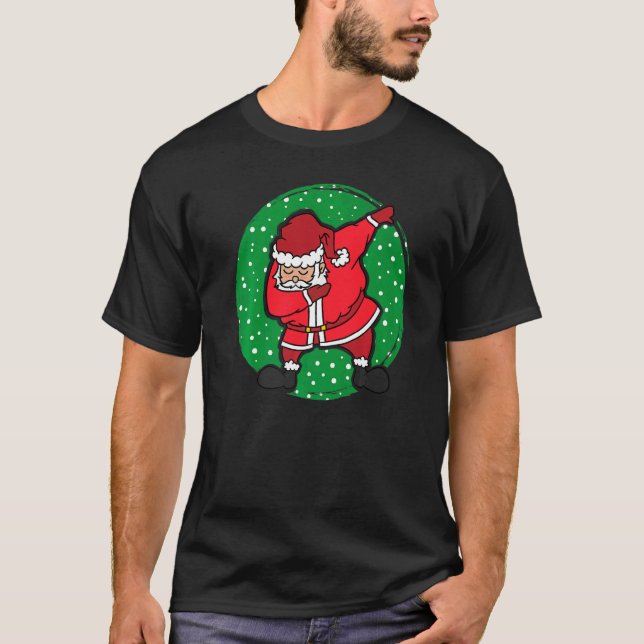 Camiseta Dancing Santa Claus Dab Christmas Eve Xmas (Frente)