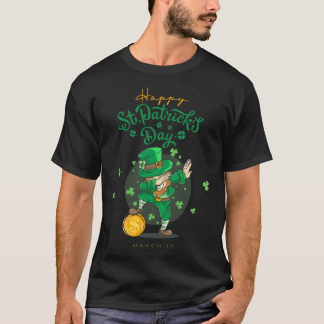 Camiseta Dancing Shamrock Ireland Vintage distressed green (Frente)
