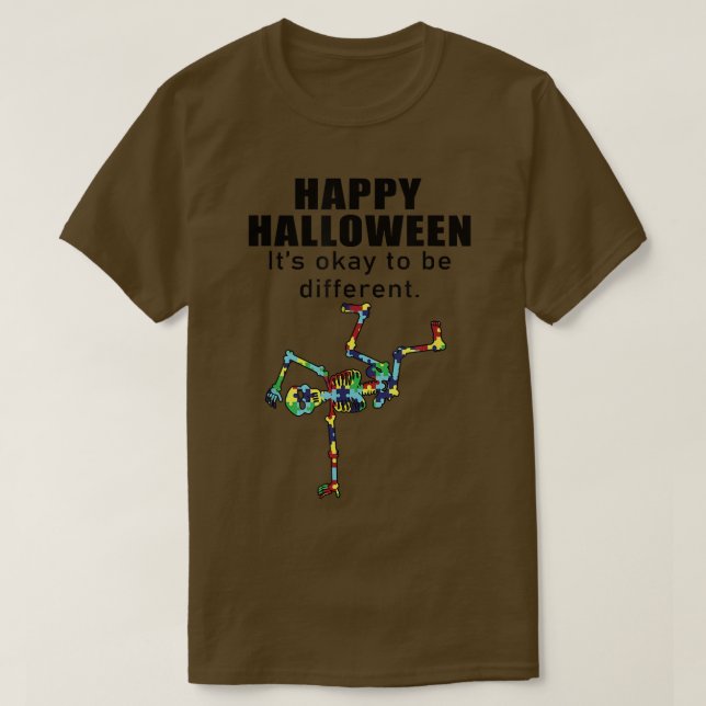 Camiseta Dancing skeleton Dance Scary Happy Halloween  (Frente do Design)