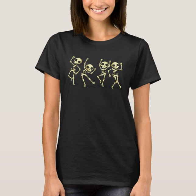 Camiseta Dancing Skeletons Dance Challenge Boys Girl Kids H (Frente)