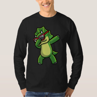 Camiseta Dancing Triceratops Dinosaur With Sunglasses Dino