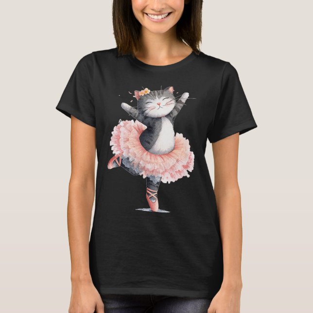 Camiseta Dancing Tutu Cat Costume For Cats Lovers  (Frente)