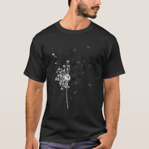Camiseta Dandelion Black Ribbon Skype Cancer Melanoma Aware