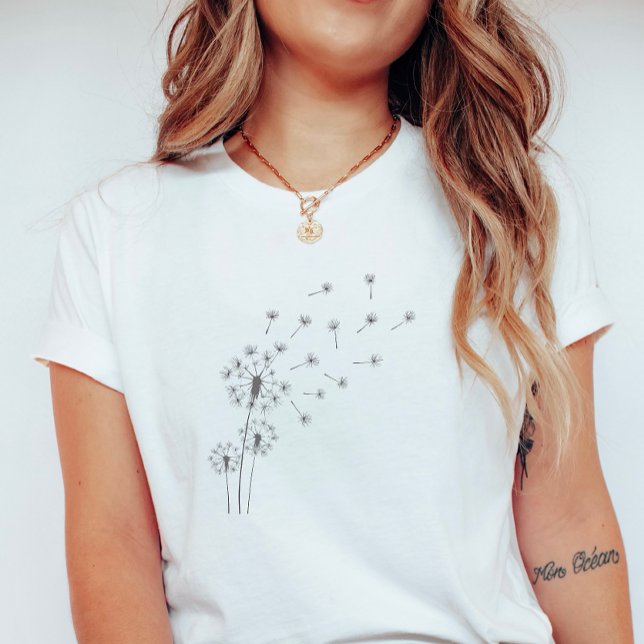 Camiseta Dandelion Breeze; Whimsical  Summer Floral (Criador carregado)