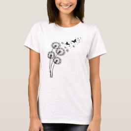 Camiseta Dandelion com borboletas