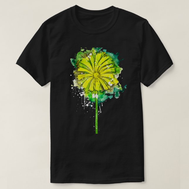 Camiseta Dandelion dandelion flor botanismo aquarela (Frente do Design)