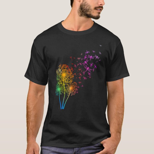 Camiseta Dandelion Dragonfly, um Inseto Florestal (Frente)