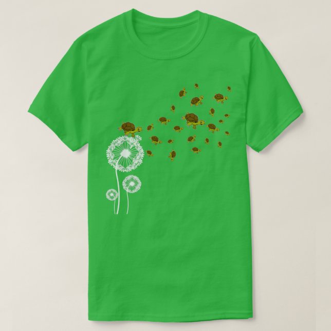 Camiseta Dandelion Flower Animal Pet Turtle (Frente do Design)