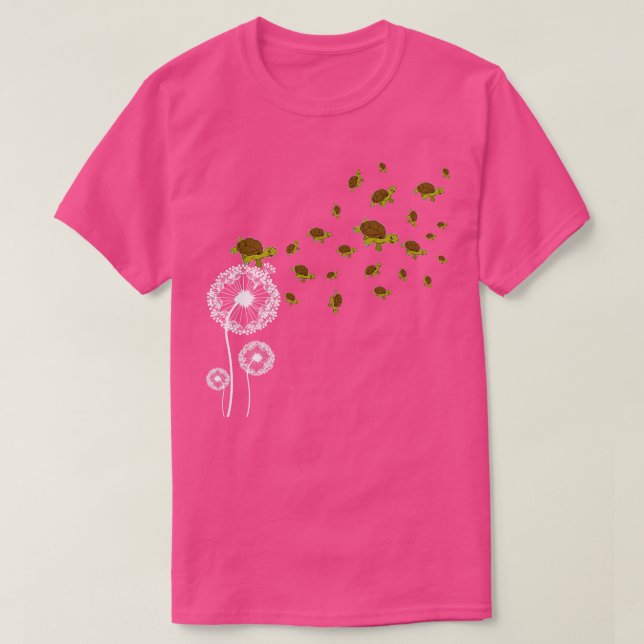 Camiseta Dandelion Flower Animal Pet Turtle (Frente do Design)