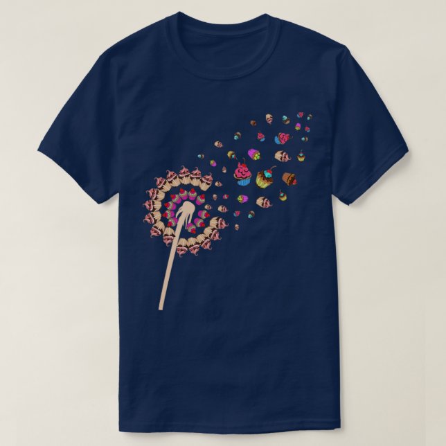 Camiseta Dandelion Foodie Sweets Baking Cupcake (Frente do Design)