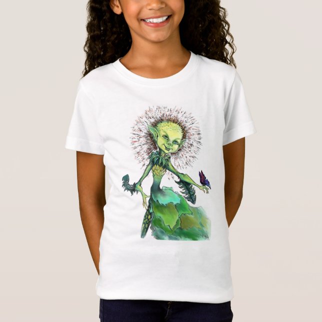 Camiseta Dandelion Girl and Butterfly T-Shirt (Frente)