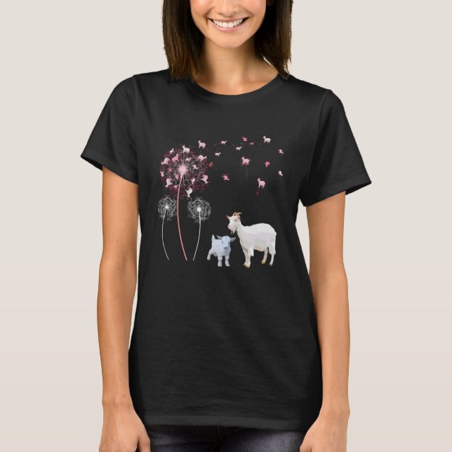 Camiseta Dandelion Goat Cute Goat Farmer Floral Dandelion S (Frente)