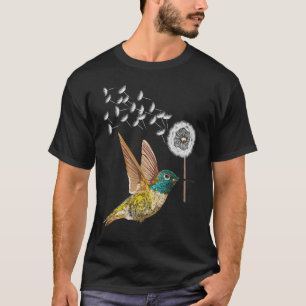 Camiseta Dandelion Hummingbird Flower Birdwatcher Herbalist