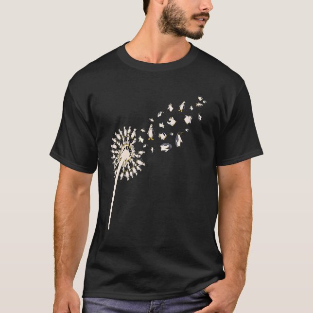 Camiseta Dandelion Penguin Bird Zoo Animal Antártica Peng (Frente)