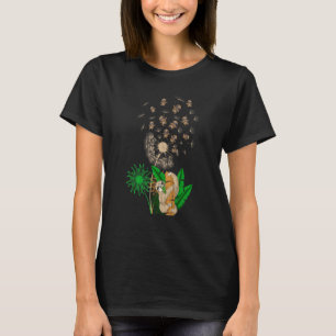 Camiseta Dandelion Vida Selvagem Animal Preguiçoso Flores T