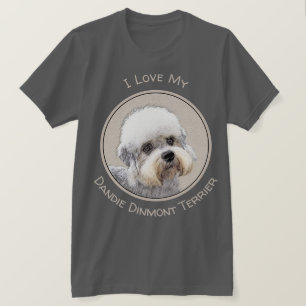 Camiseta Dandie Dinmont Terrier pintando arte canina origin