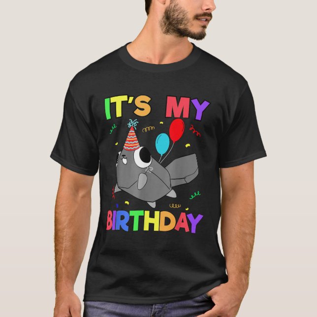 Camiseta Dandys World Pebble Birthday Decoração Para Crianç (Frente)
